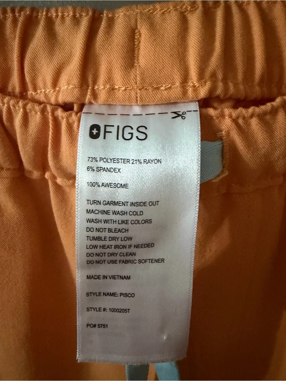 Figs Men's Bright Orange Drawstring Scrub Joggers